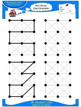 Çocuklar İçin Çizgi Çalışma Sayfaları 